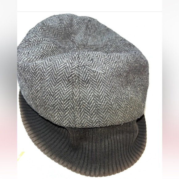 Lake Of The Isles L/XL Black Herringbone CAP Wool HAT Ear Flaps lined Cotton Men - Picture 6 of 9